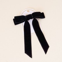 Velvet Hair Bow Clip Black - $12.87