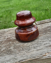 Vintage Power Line Electrical Porcelain Ceramic Brown Insulator - £10.24 GBP