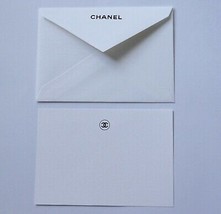 Authentic CHANEL Any Occasion Blank White Greeting Card &amp; Envelope Gift Set Lot - £7.89 GBP