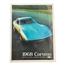 1968 Chevrolet Corvette Stingray Vintage Original Car Sales Brochure Cat... - $11.99