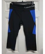 Calvin Klein Performance Womens XL Leggings Black Blue - $24.74