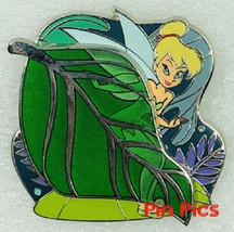 Disney Tinker Bell Limited Edition 500 Hiding Behind Green Leaf pin - $20.79
