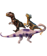 Lot Of 3 Dinosaur Toy Figures Kid Galaxy Poseable Dino - £14.04 GBP