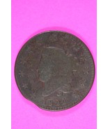 Clipped Planchet Mint Error 1822 Large Cent Coronet Head N-9 R5 Rare Coi... - $109.77 CAD