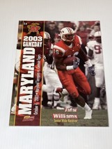 MARYLAND TERPS VS CLEMSON FOOTBALL GAMEDAY PROGRAM Oct 4th 2003 Jafar Wi... - $18.99