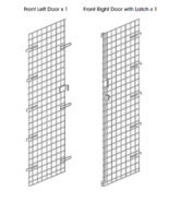 Uline H-2084-DOOR 48 x 24 x 63&quot; Chrome Doors for Security Cart Model H-2084 - $213.41 CAD