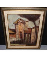 Termini 1964 Original Signed Oil on Canvas Painting, Italian Rouie A So ... - $350.00