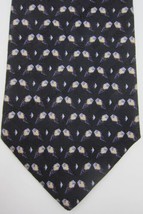 GORGEOUS $295 Brioni Black With Gold and Purple Gems Silk Tie Handmade I... - $64.79