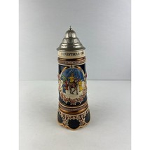 Original KING West Germany Christmas 1985 11&quot; Music Box Commemorative Beer Stein - £46.96 GBP