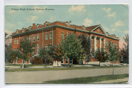 Salina High School Salina Kansas 1911 postcard - £4.58 GBP