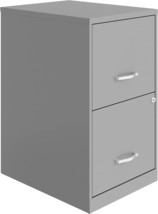 Lorell Soho 18&quot; 2-Drawer File Cabinet, Silver - £107.56 GBP