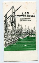 A &amp; B Lobster House Restaurant Napkin Front Street in Key West Florida 1960s - £13.93 GBP