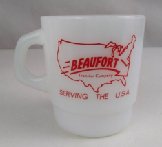 Vtg Termocrisa Beaufort Transfer Company Serving The USA Milk White Coffee Cup - £10.87 GBP