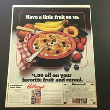 VTG 1981 Kellogg&#39;s Corn Flakes, Sugar Frosted Flakes Fruit &amp; Cereal Offe... - £14.97 GBP