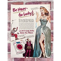 1951 Be Happy Go Lucky Cigarette Mardi Gras Queen Sexy Legs - Vtg PRINT AD Pinup - $14.84