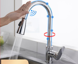 Kitchen Touch Sensor Faucet Sensor Pulls Rotates Hot And Cold - $89.99
