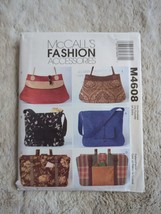 McCall&#39;s Fashion Accessories Handbag Purse Totes Lined Bags Sewing Pattern M4608 - £7.58 GBP