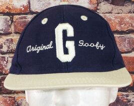 Vintage Disney Store Goofy Embroidered Snapback Hat Navy &amp; Beige - $15.15