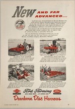 1954 Print Ad Ford Tractors & Dearborn Disc Harrows Birmingham,Michigan - $18.88