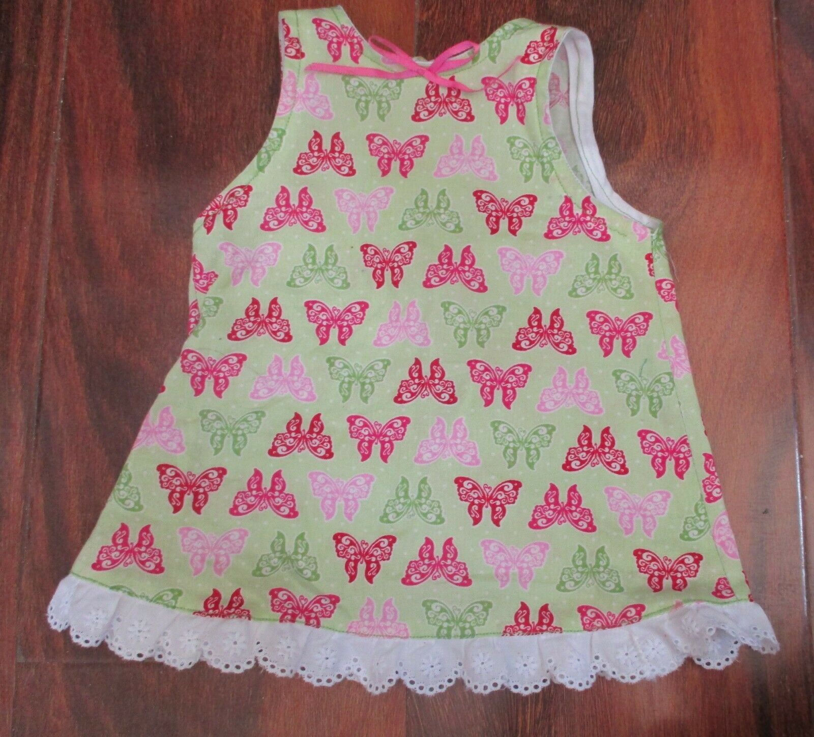 18&quot; Doll Green Butterfly Print Dress - $7.56