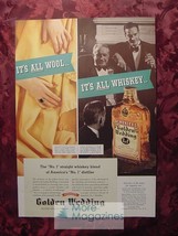 1936 Esquire Advertisement Schenley&#39;s Golden Wedding Blended Straight Whiskey - £3.75 GBP