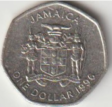 1996 Jamaica one Dollar coin peace Lovely and is the Age 27 years old KM#145 Buy - £1.25 GBP