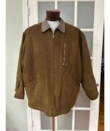 Roundtree Yorke Outdoor Suede Hunt Ranch Coat Jacket Removable Zip Linin... - $39.99