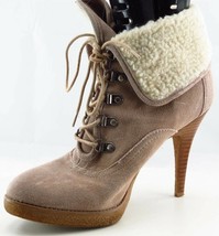 Aldo Boot Sz 40 M Low Cut Boots Almond Toe Brown Leather Women - £19.84 GBP