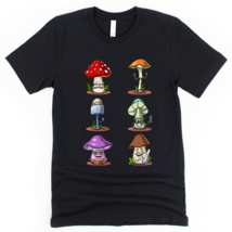 Hippie Magic Mushrooms Forest Fungi Mycology T-Shirt - £22.43 GBP