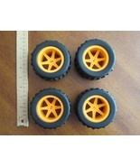 4 BIG K&#39;NEX WHEELS Soft Terrain Trekker Tire Dune Buggy Monster Truck Or... - $303.15 MXN