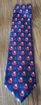 Addiction Christmas Santa Claus Holiday Necktie Blue With Sled Tie - $7.91