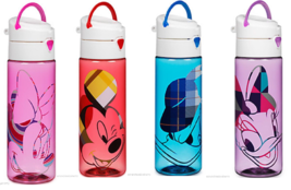Disney Store Plastic Water Bottle Minnie Mickey Mouse Donald Daisy Duck New - £32.13 GBP