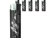 Vintage New Years Eve D4 Lighters Set of 5 Electronic Refillable Butane  - $15.79