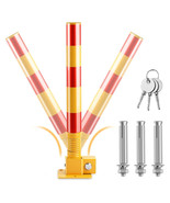 Folding Parking Post Parking Barrier Spring Type Thickened Key Lock Grou... - $49.99
