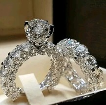 2 PC Cubic Zirconia Wedding Set Size 7 - $13.85