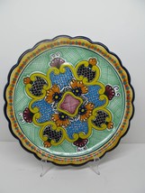 Hernandez Talavera 11 3/4&quot; Scalloped Edge Colorful Mexican Decor Plate S... - $39.00