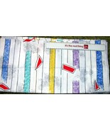 STRIPES on WHITE Quilt Cotton Fabric 44&quot; wide x 1 1/4 yards long - $6.99