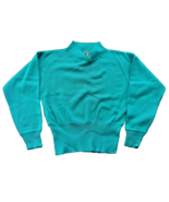 Vintage EIR Sports Sun Valley Ski Knit Sweater Ladies Large Teal Blue Ho... - $42.89 CAD