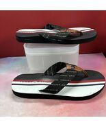 TOMMY HILFIGER Women&#39;s Size 5.5 Red White Stripe Fabric Strap Flip Flop New - $369.26 MXN
