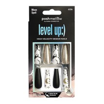 POSHMELLOW LEVEL UP HIGH VELOCITY 24 NAILS W/GLUE INCLUDED #65206 MOON S... - $6.59
