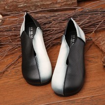 Designer Handmade Vintage Flats Women&#39;s Loafers Summer Genuine Leather Driving S - £39.85 GBP