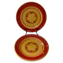 2 Terre E Provence Pottery Enveu Souleo Coupe Plates 9&quot; Side Handpainted... - £56.34 GBP