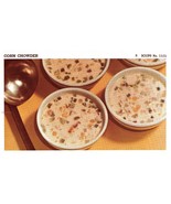 Vintage 1950 Corn Chowder Recipe Print Cover 5x8 Crafts Decor - €17,11 EUR