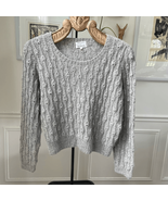 Vintage Olivia Paul 100% Alpaca Made in England Texture Knit Grey Crop S... - €74,15 EUR