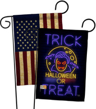 Halloween Dracula - Impressions Decorative USA Vintage - Applique Garden Flags P - £24.37 GBP