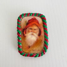 Christmas Lapel Pin Brooch Old World Santa Photo Holiday Costume Jewelry - £11.65 GBP