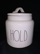 Rae Dunn &quot;HOLD&quot; Jar Artisan Collection Cookie Canister With Lid - £19.37 GBP