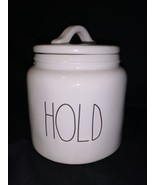 Rae Dunn &quot;HOLD&quot; Jar Artisan Collection Cookie Canister With Lid - £18.99 GBP