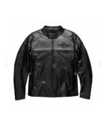 Harley Davidson Men&#39;s Votary Color blocked Black Leather Motorcycle Jacket - $129.00