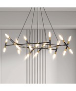 Modern Black &amp; Gold Chandelier - 41&quot; Branch Design - €172,43 EUR